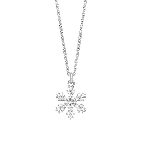 Halskette Snowflake, 925 Sterlingsilber