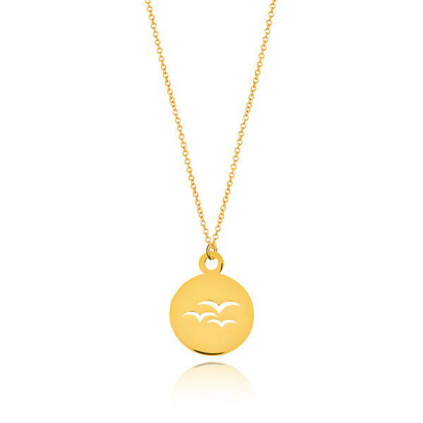 Halskette Birds, 14 K Gelbgold