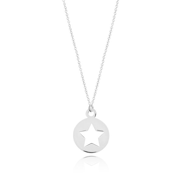 Halskette Star, 14K Weissgold