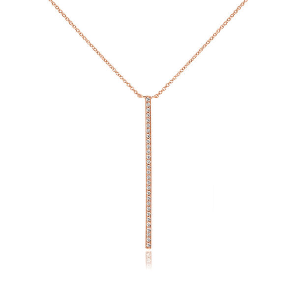 Halskette Bar Diamanten, 18 K Rosegold