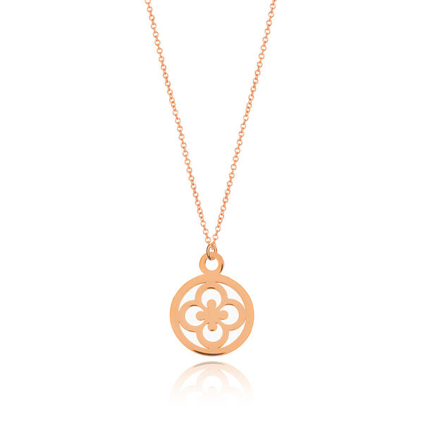 Halskette Clover, 14 K Rosegold