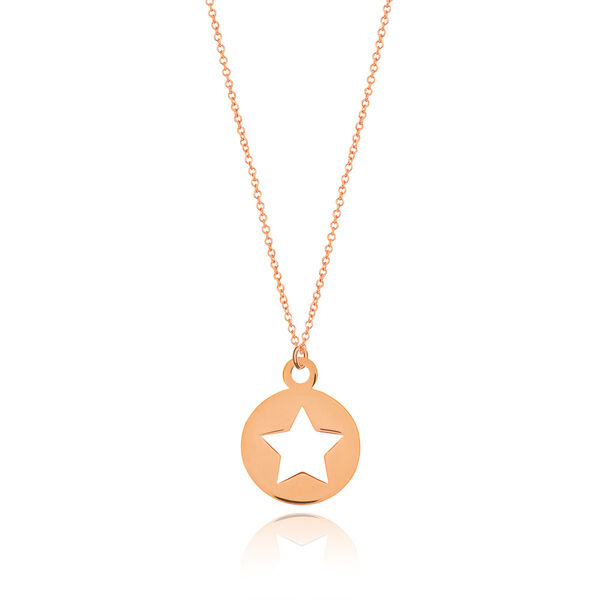 Halskette Star, 14 Karat Rosegold