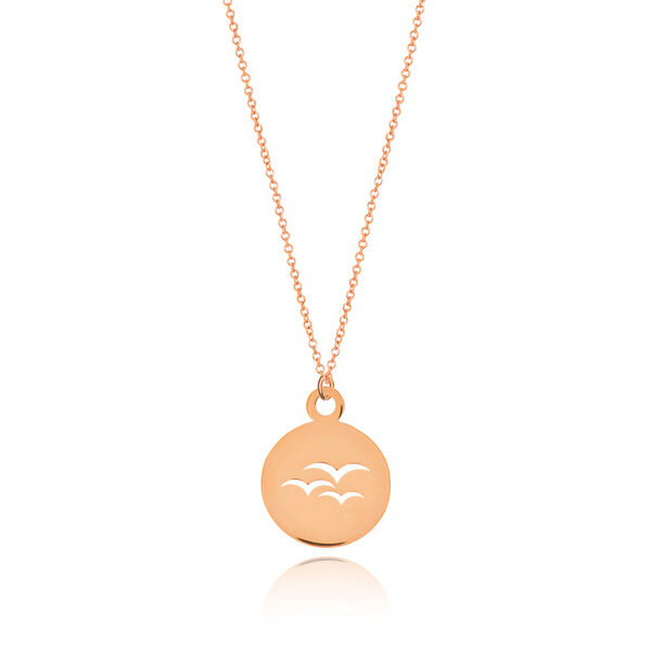 Halskette Birds, 14 Karat Rosegold
