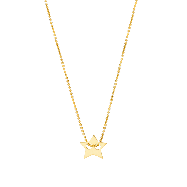Leaf Jewelry Halskette Star, 14 K Gelbgold