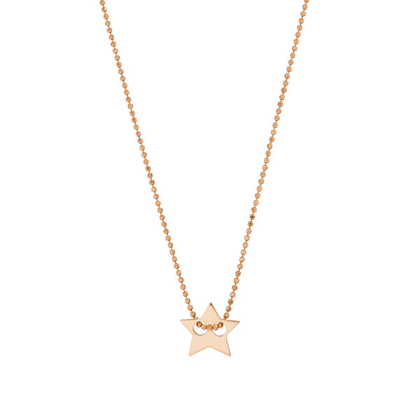 Halskette Star, 14 K Rosegold