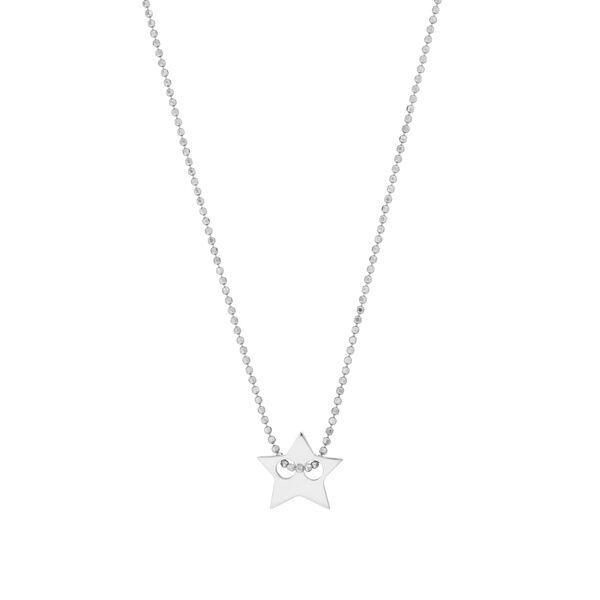 Halskette Star, 14 Karat Weigold