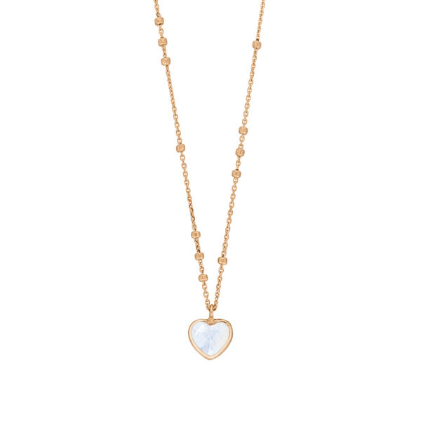 Halskette VALENTINE, Mondstein, 18 Karat Rosegold vergoldet
