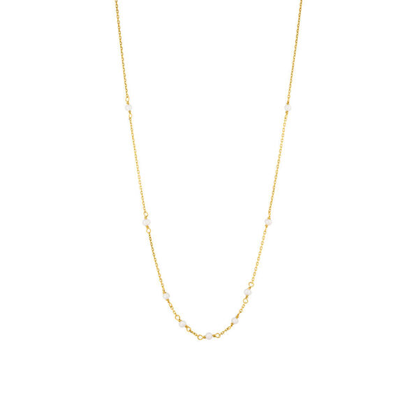 Halskette White Pearls, 14 Karat Gelbgold