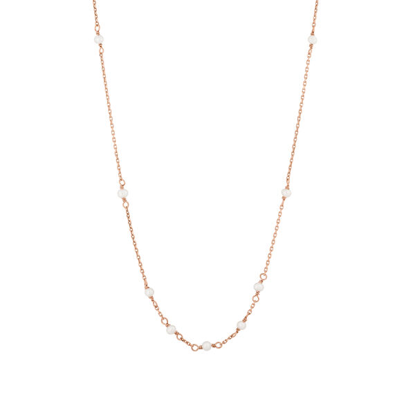 Halskette White Pearls, 14 Karat Rosegold