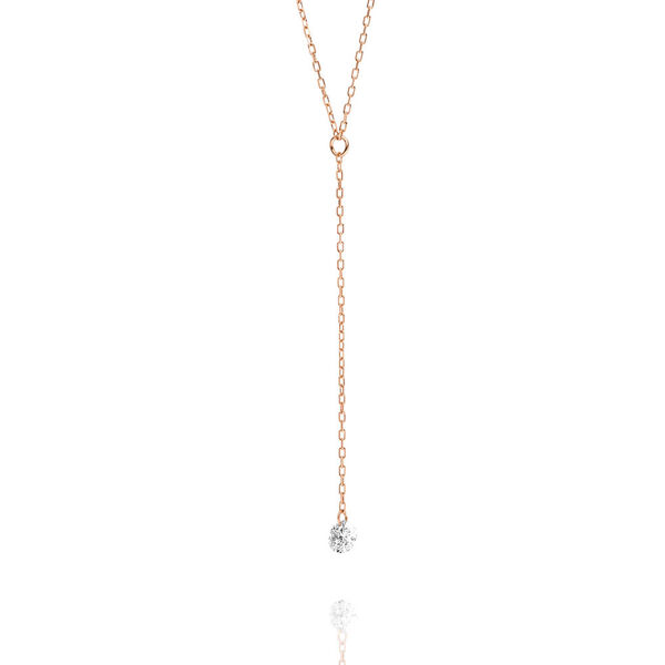 Halskette Y-PURE Diamant, 18 Karat Rosegold