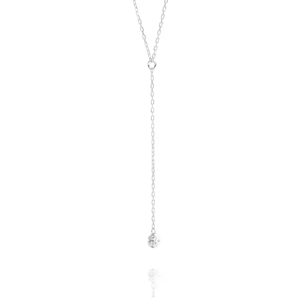 Leaf Jewelry Halskette Y-Pure Diamant, 18 K Weißgold