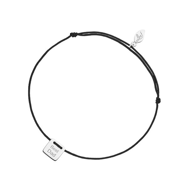 Herren Armband BEST DAD, 14 Karat Weigold