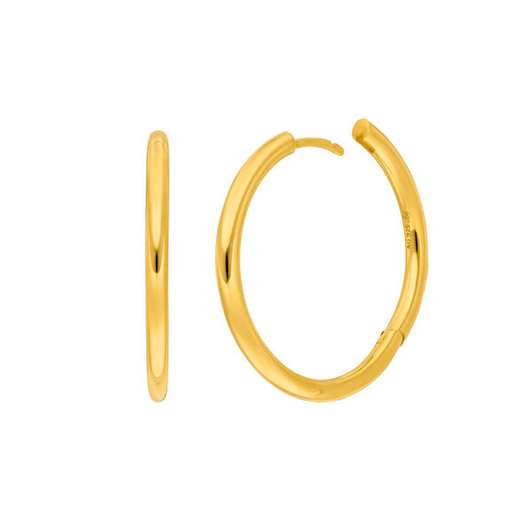 Klappcreolen Basic BOLD, 30 mm, 18 K Gelbgold vergoldet