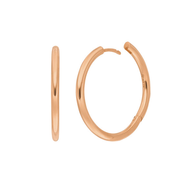 Klappcreolen Basic BOLD, 30 mm, 18 K Rosegold vergoldet