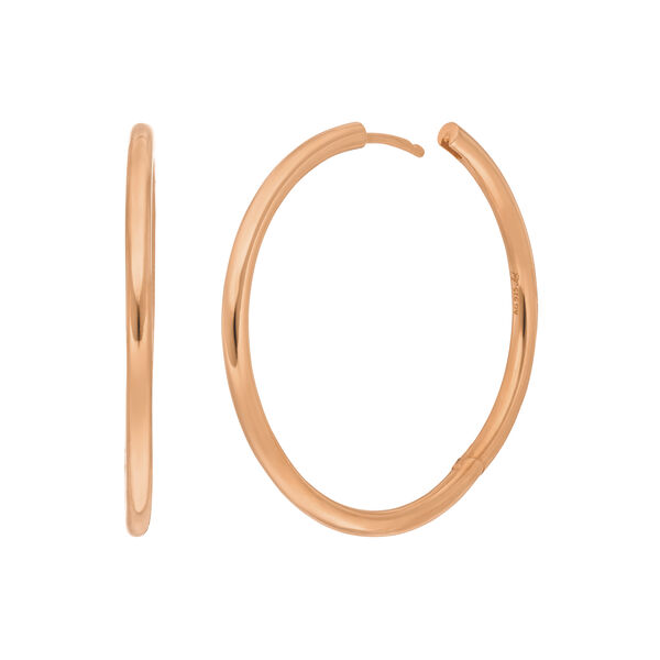 Klappcreolen Basic BOLD, 40 mm, 18 K Rosegold vergoldet