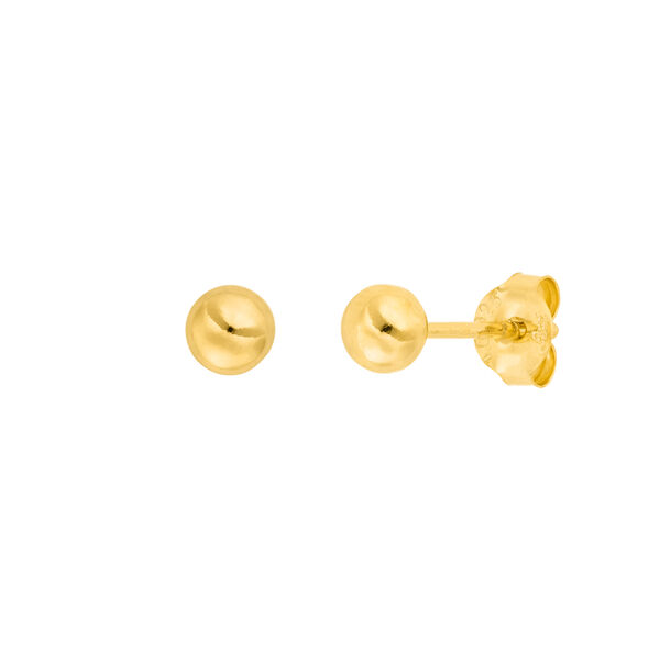 Kugelstecker Small, 4 mm, 18 Karat Gelbgold vergoldet