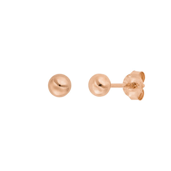 Kugelstecker Small, 4 mm, 18 Karat Rosegold vergoldet