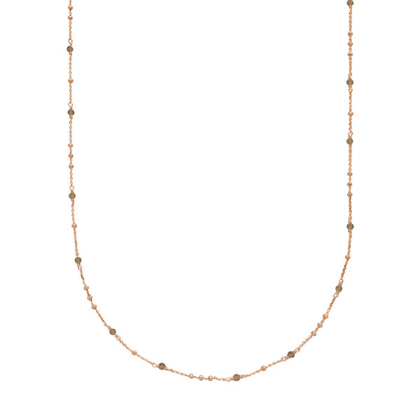 Lange Halskette Flying Gems, Rauchquarz, 90cm, 18 Karat Rosegold vergoldet Lange Halskette Flying Gems, Rauchquarz, 90cm, 18 Karat Rosegold vergoldet