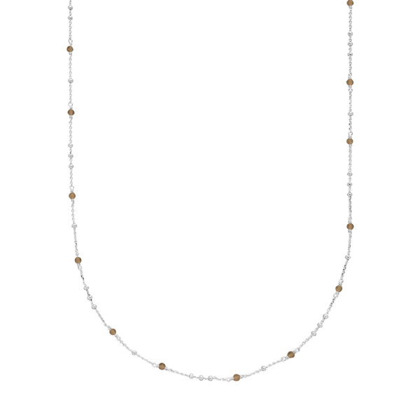 Lange Halskette Flying Gems, Rauchquarz, 90cm, 925 Sterlingsilber Lange Halskette Flying Gems, Rauchquarz, 90cm, 925 Sterlingsilber