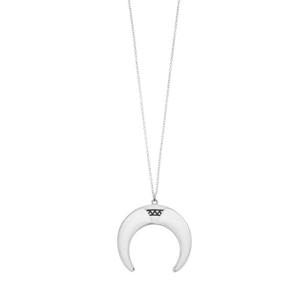 Lange Halskette Horn, Silber
