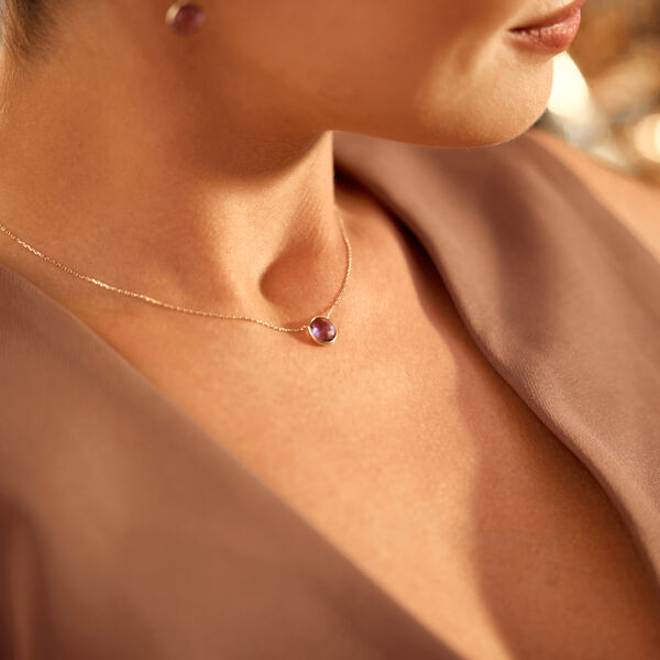 Halskette Amethyst, 14 Karat Gelbgold Bild 4