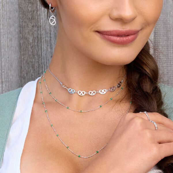 Choker Brezn, 18 Karat Gelbgold vergoldet, Beige Bild 3
