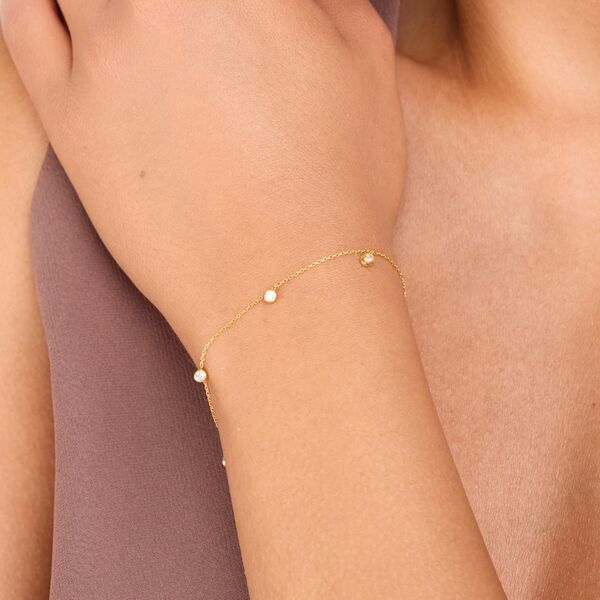 Armkette MY FIRST DIAMOND Charms, 14 Karat Gelbgold Bild 3