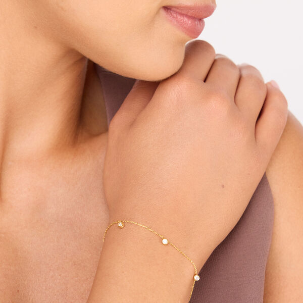 Armkette MY FIRST DIAMOND Charms, 14 Karat Gelbgold Bild 2