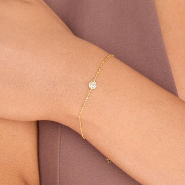 Armkette Pav mit Diamanten, 18 Karat Gelbgold Bild 2