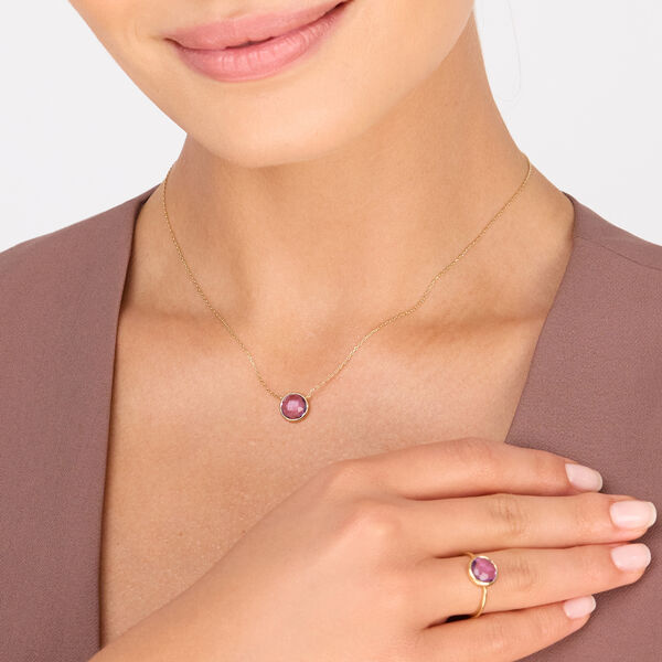 Ring Amethyst, 14 Karat Gelbgold Bild 3