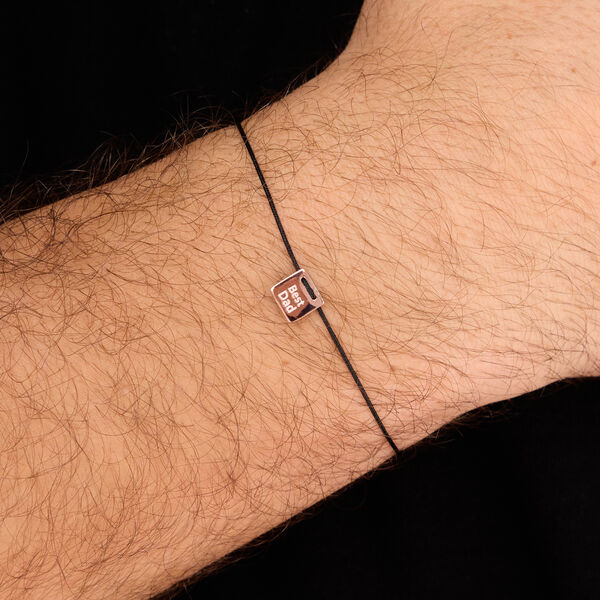 Freundschaftsarmband BEST DAD, 14 Karat Rosegold Bild 2