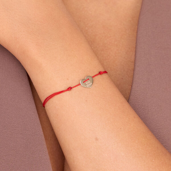 Freundschaftsarmband BEST MUM, 14 Karat Rosegold, Koralle Bild 2