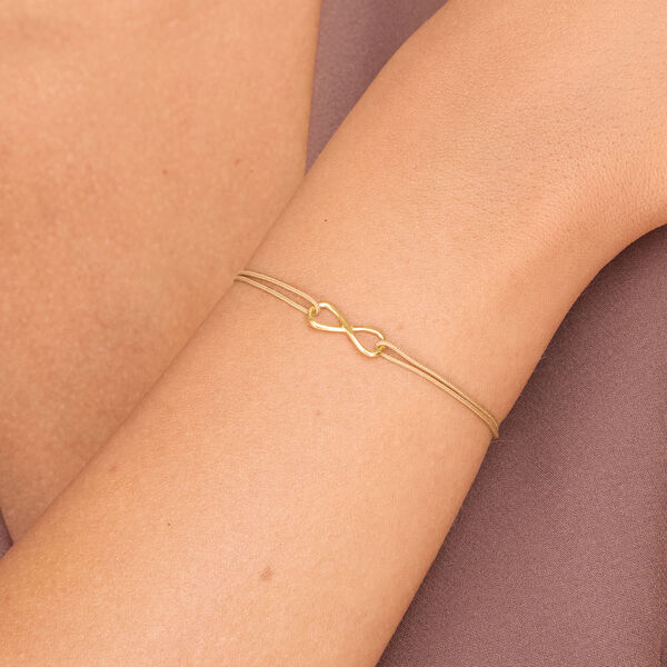 Freundschaftsarmband INFINITY, 14 Karat Gelbgold Bild 2