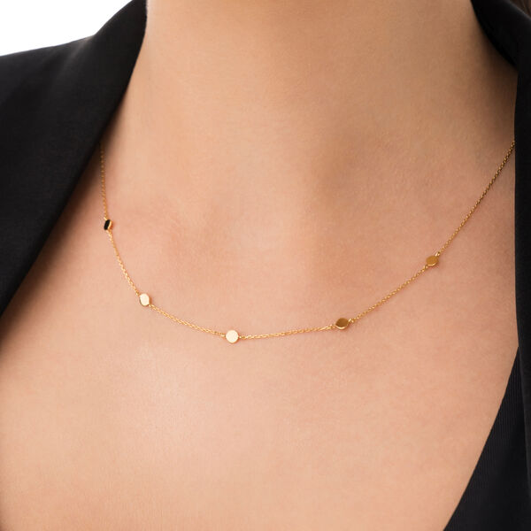 Halskette MINI Plates, 14 Karat Gelbgold Bild 2