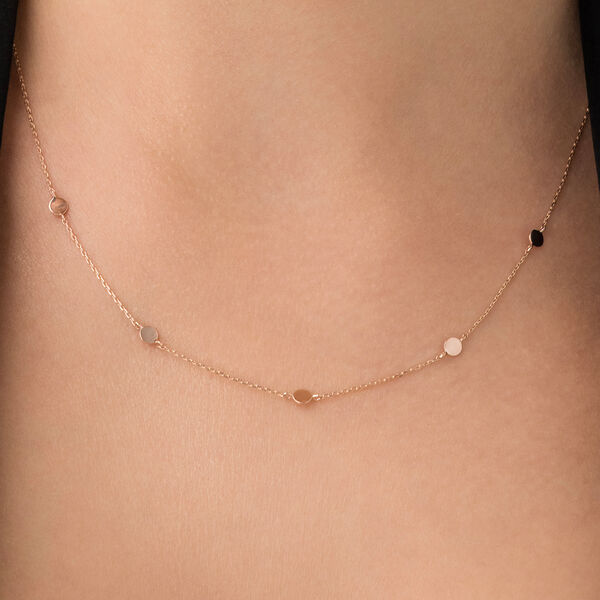 Halskette MINI Plates, 14 Karat Rosegold Bild 4