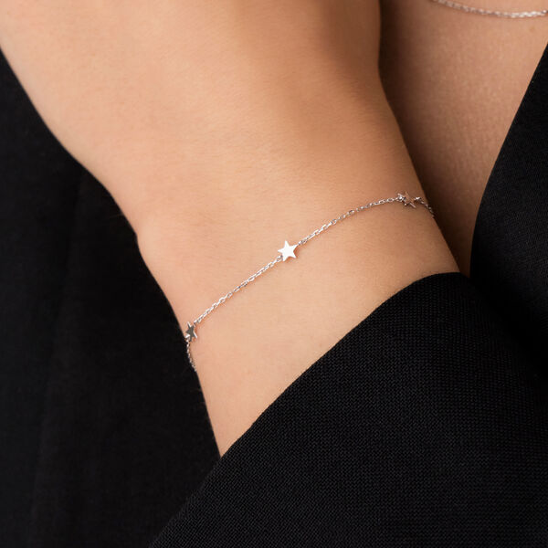 Armkette MINI Stars, 14 Karat Wei�gold Bild 2