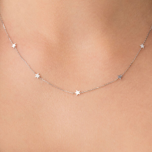 Halskette MINI Stars, 14 Karat Wei�gold Bild 4