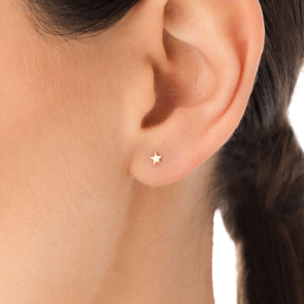 Ohrstecker MINI Stars, 14 Karat Rosegold Bild 2