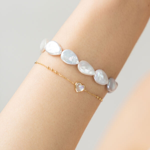 Perlenarmband VALENTINE PEARLS, 18 Karat Gelbgold vergoldet Bild 2