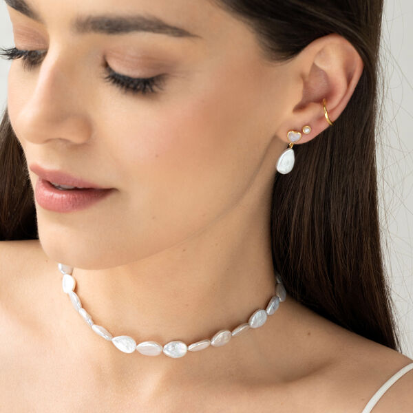 Ohrstecker VALENTINE PEARLS, 18 Karat Gelbgold vergoldet Bild 2