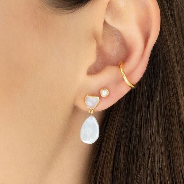 Ohrstecker VALENTINE PEARLS, 18 Karat Gelbgold vergoldet Bild 5