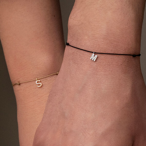 Partner Armb�nder, LETTER CHARM, 14 Karat Wei�gold Bild 5