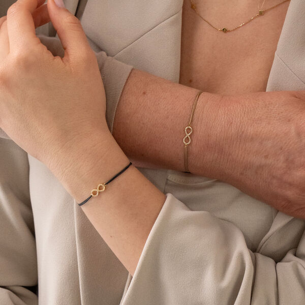 Freundschaftsarmband Infinity mit Diamanten, 18 Karat Wei�gold Bild 5