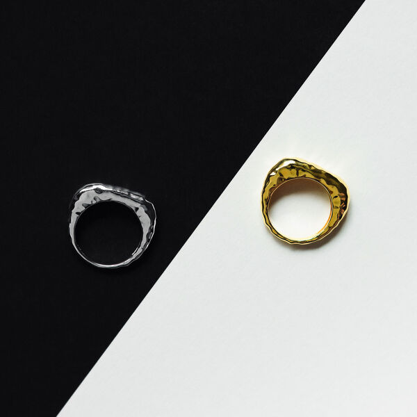 Ring BOLD Hammered, 18 Karat Rosegold vergoldet Bild 5