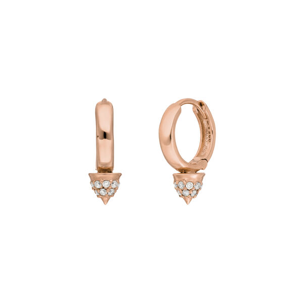 Mini Creole Single Stud, 18 K Rosegold vergoldet