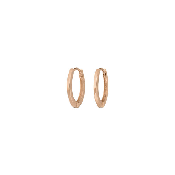 Mini Klappcreolen, 12mm, 14 Karat Rosegold