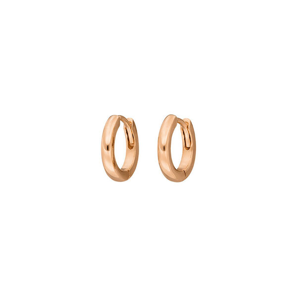 Mini-Klappcreolen, 18 K Rosegold vergoldet