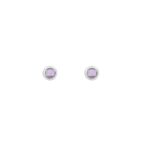 Ohrstecker Pure Amethyst, 3mm, 925 Sterlingsilber Bild 2