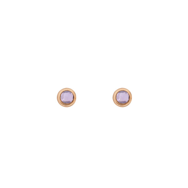 Ohrstecker Pure Amethyst, 3mm, 18 K Rosegold vergoldet Bild 2