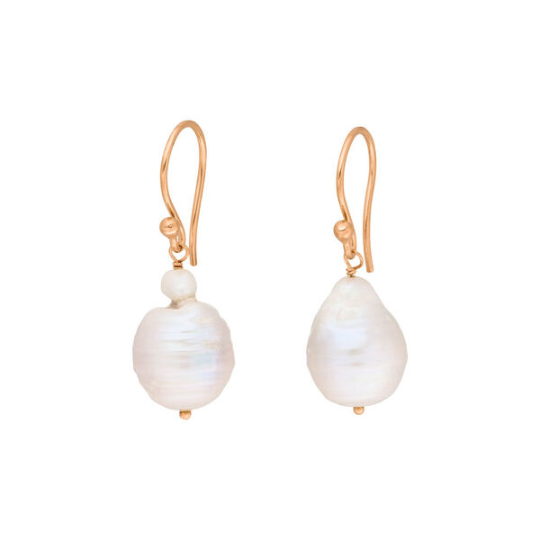 Ohrhnger Barockperle, 18 K Rosegold vergoldet